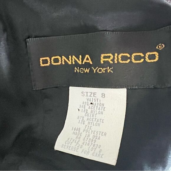 Donna Ricco Vintage Lace Top Sheer Tie in Back Dress Size 10 - Picture 5 of 6